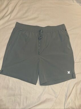 Hurley Slate Gray Swim Trunks with Logo